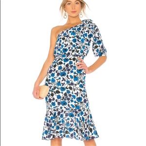 SALONI Juliet Forgetmenot Silk Dress